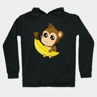 Affe mit Banane Hoodie